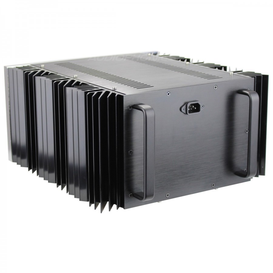 100 Aluminium DIY Box / Case with Vumeter for Audio Amplifier 396x360x195mm Audiophonics