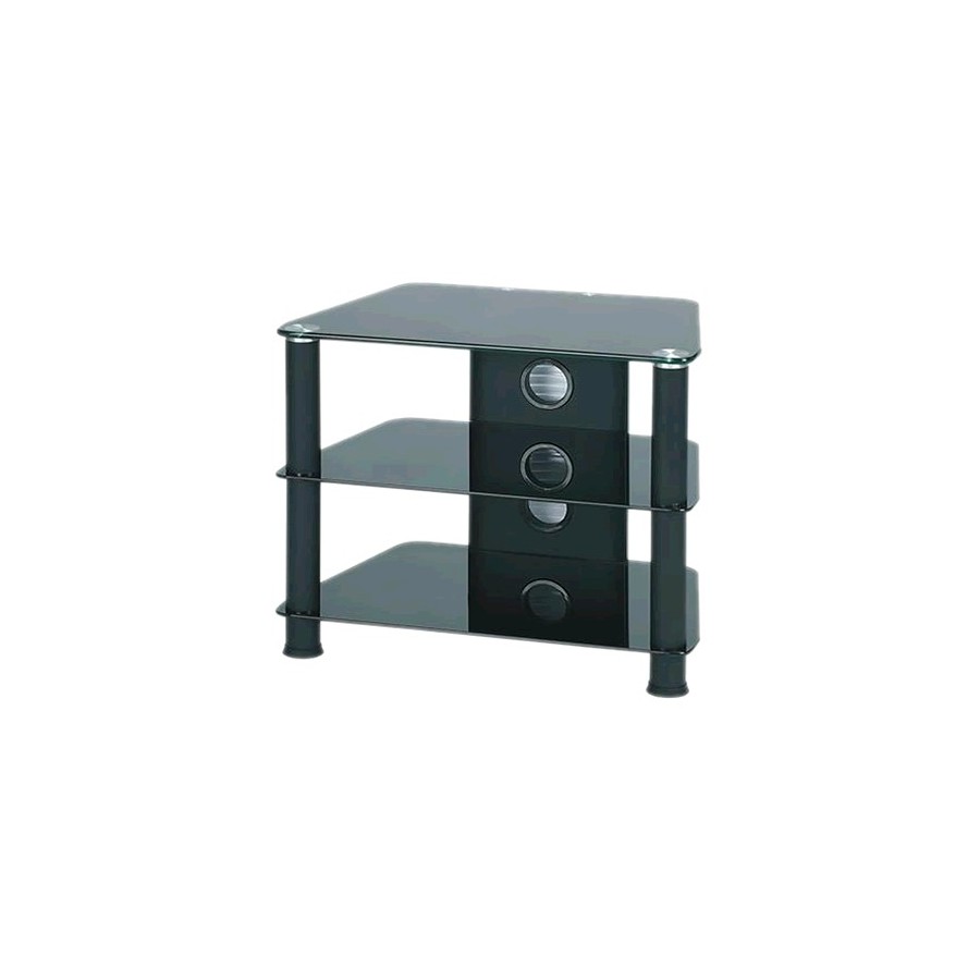 Meuble Tv Bas Verre : J007bb Meuble Bas Hifi Support Tv Verre Et Aluminium Black 061m Meuble Tv Bas Verre : J007bb Meuble Bas Hifi Support Tv Verre Et Aluminium Black 061m