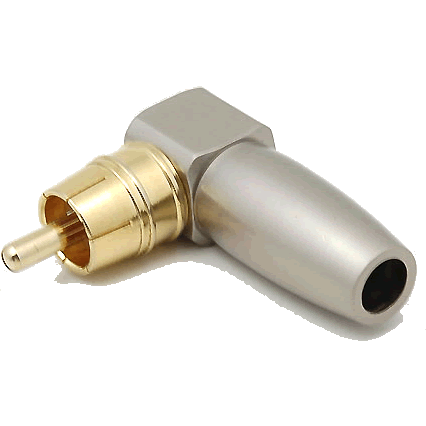 Connector RCA right angles 90� 6.2mm