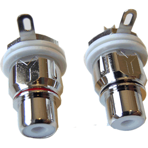 Yarbo RCA Socket rhodium plated (pair)