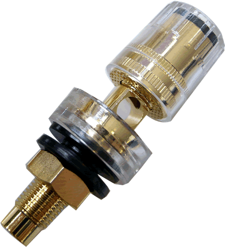 Bornier isol� plastique transparent plaqu� OR � souder V1 (Noir)