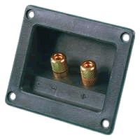 Bornier encastr� pour enceintes 70x50mm