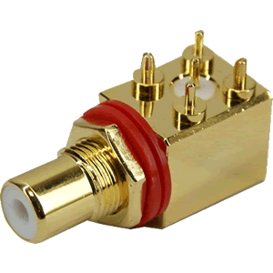 Embase RCA 1004R (Rouge) pour circuits imprim�s