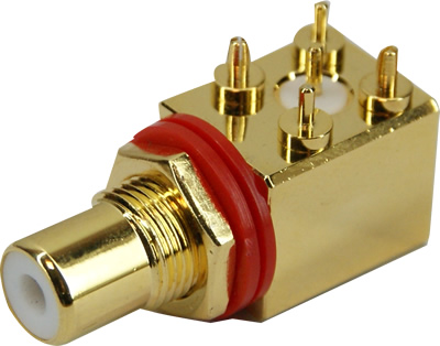 Embase RCA 1004W pour circuits imprim�s (Blanche)