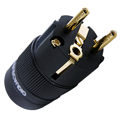 ELECAUDIO PS-22G Schuko connector Silver + Gold plating