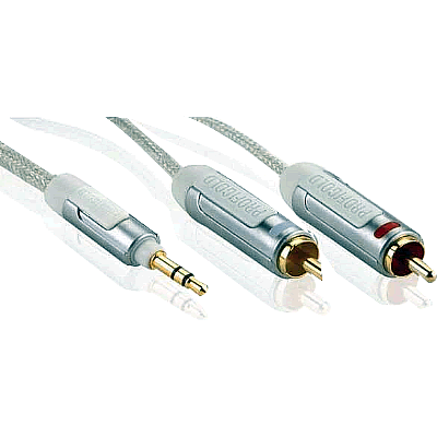 PROFIGOLD PROI3402 C�ble JACK 3,5" -> 2 RCA "Sp�cial Ipod" 2.0m