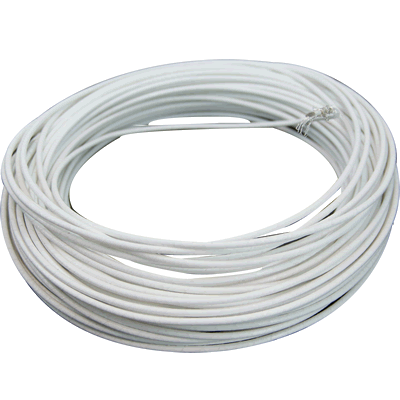 C�ble Bi-Conducteurs Cuivre/Argent Isol� T�flon 2x0.9mm�(Blanc)