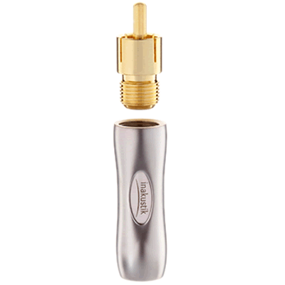 Inakustik Connecteurs RCA "Twist on" (Rouge) � 7mm