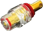 Bornier isol� plastique transparent plaqu� OR � visser (Rouge)