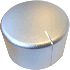 Bouton aluminium 40mm Silver arrondi