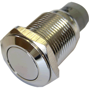 Switch button 16mm Stainless 250V 3A