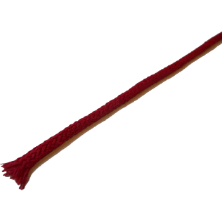 Gaine Coton naturel pour c�ble Dia.  1.5mm Rouge