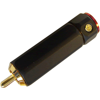 Connecteur RCA verrouillable corps noir mat (Rouge)