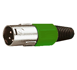 Fiche XLR M�le couleur Vert