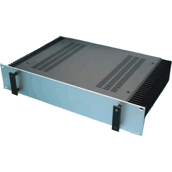 Hi-Fi 2000 - Boitier dissipateur 400mm 5U - Facade 10mm Noire
