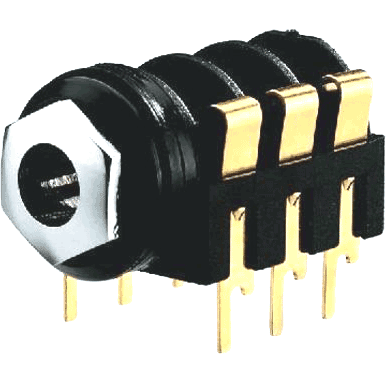 Embase jack 6.35 pour CI Monacor MZT-223 GOLD