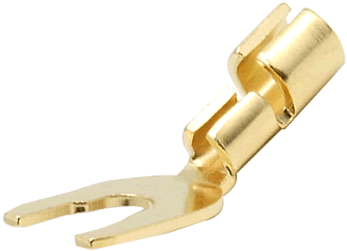 Fourche coud�e 30� plaqu� Or / Adaptateur banane