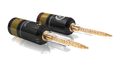 Viablue T6S Fiches bananes flexibles (set x4) � 9.5mm