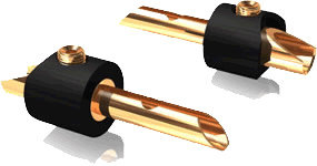 Viablue set de 4 embouts banane T6s