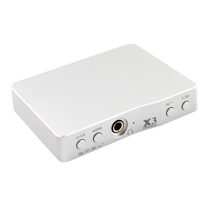 SMSL X3 Lecteur Audio haute fidélité WiFi DLNA AirPlay 24bit 192kHz Argent