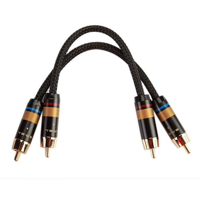 SMSL W6 Interconnect Cable Gold plated RCA Oyaide OFC 0.21m (Pair)