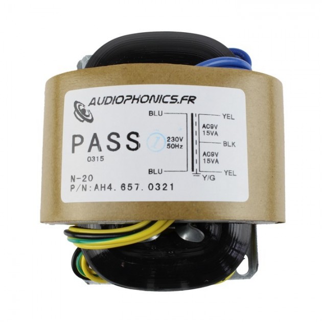 Toroidal 230V Mains Transformer 15VA 0-9V 0-9V
