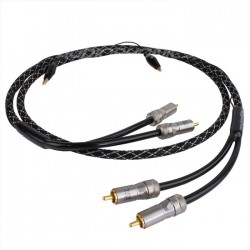 1877PHONO THE SPIRIT RCA Phono RCA - RCA Cable + ground wire Black 1.5m
