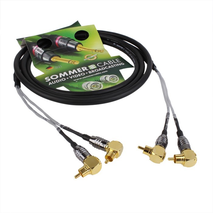 SOMMERCABLE QUANTUM 2 Câble OFC RCA coudé vers RCA coudé Stéréo 2.5m