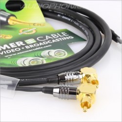 SOMMERCABLE QUANTUM 2 Câble OFC RCA coudé vers RCA coudé Stéréo 2.5m