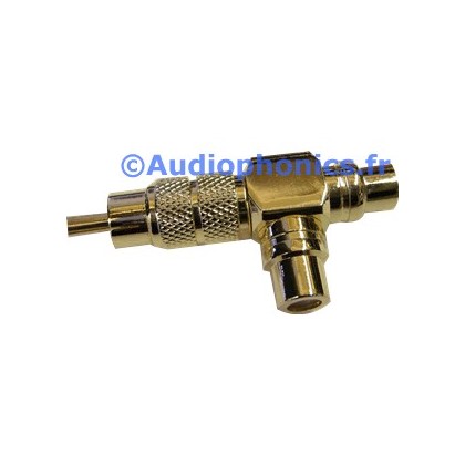 Adaptateur RCA Y 2Fem vers 1Mâle