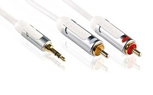 PROFIGOLD PROM3401 Câble de modulation Jack 3.5mm vers 2 RCA OFC 0.2m