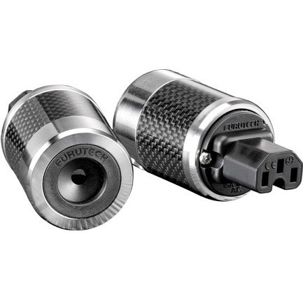 FURUTECH FI-50 (R) Connector IEC Plated Rhodium - Carbon Ø20mm