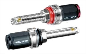 FURUTECH FP-805BR Borniers isolés plaqués Rhodium (la paire)