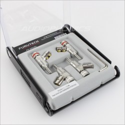 FURUTECH FP-202R Fiches Banane Verrouillables Rhodium Ø 6mm (Set x4)