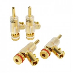 FURUTECH FP-202 Fiches Banane Verrouillables Gold Ø 6mm (Set x4)