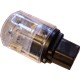 Connecteur IEC Transparent Plaqué Or Ø17mm