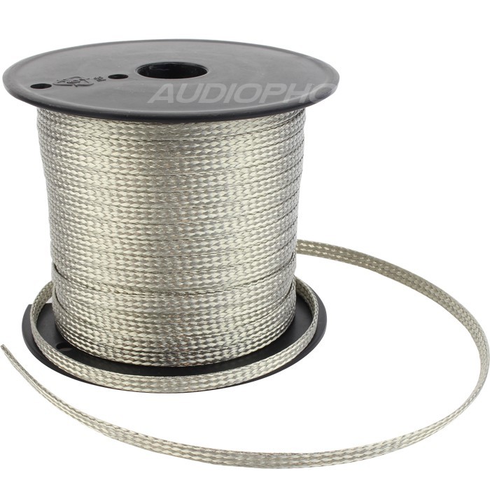 PET Braided Sleeving For Hifi Audio Speaker Cables - Copper Shielded, 8-10mm Diameter