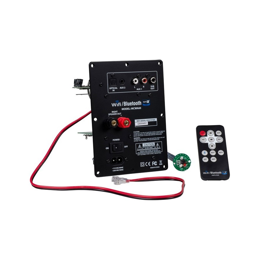 DAYTON AUDIO MCWA60 Class D Plate Amplifier Wi-Fi Bluetooth