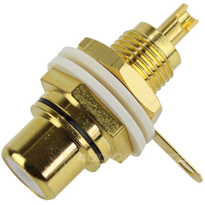 ELECAUDIO ER-104 RCA Plated Plated Gold Black (Unit)