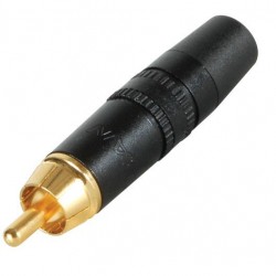 REAN / NEUTRIK NYS373 Connecteur RCA Noir Ø6mm (Unité)