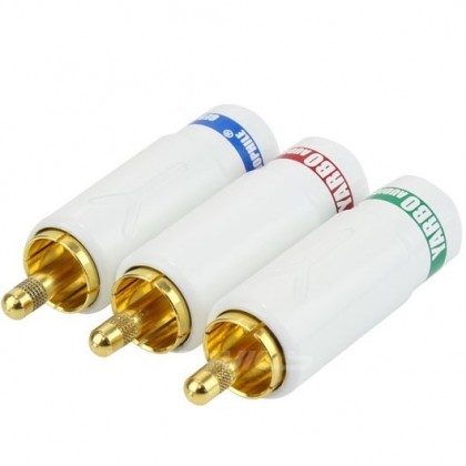 Yarbo CV-303C Connecteurs RCA YUV Rouge Vert Bleu Ø 6.3mm (Set x3)