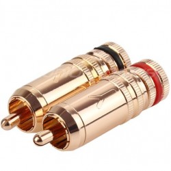 Yarbo RCA-020RC RCA Plug Red Copper Ø 7.8mm (La paire)