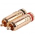 YARBO RCA-020RC RCA Plug Red Copper Ø7.8mm (La paire)