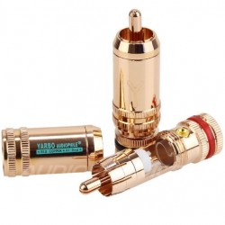 Yarbo RCA-020RC Connecteurs RCA Red Copper Ø 7.8mm (La paire)