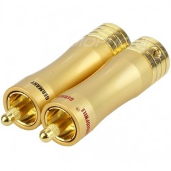 Yarbo RCA-050 Connecteurs RCA plaqué Or 24k Ø 8mm (La paire)