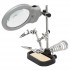 Helping hand magnifier led light with soldering stand