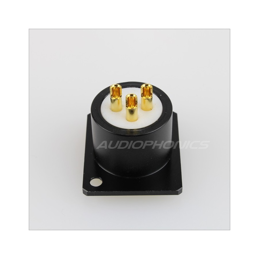 EIZZ EZ-108M Gold plated male XLR inlet PTFE - Audiophonics