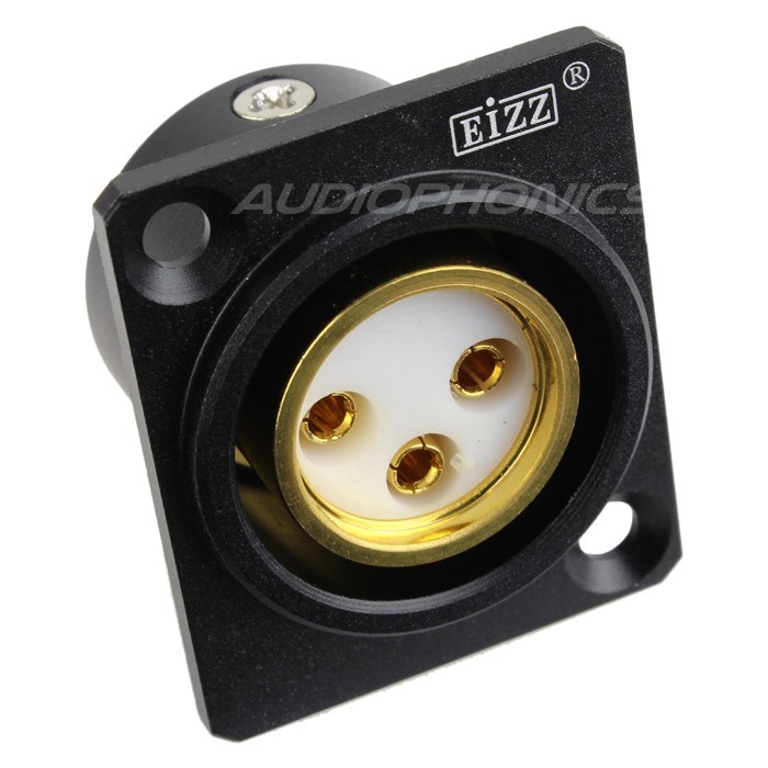 EIZZ EZ-108F Gold plated female XLR inlet PTFE