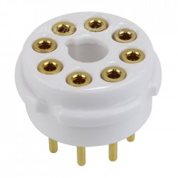 EIZZ EZ-1108 Bakelite tube socket Gold plated 8 pins