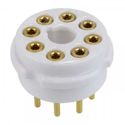 EIZZ EZ-1108 Bakelite tube socket Gold plated 8 pins